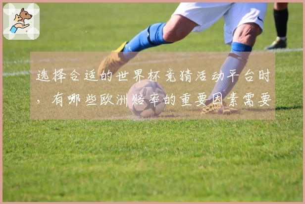 选择合适的世界杯竞猜活动平台时，有哪些欧洲赔率的重要因素需要考虑？